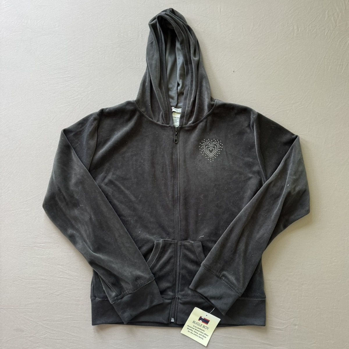 Bugle Boy Vintage Bugle Boy Velour Zip Up Hoodie Size XL / US 12-14 / IT 48-50 - 1 Thumbnail