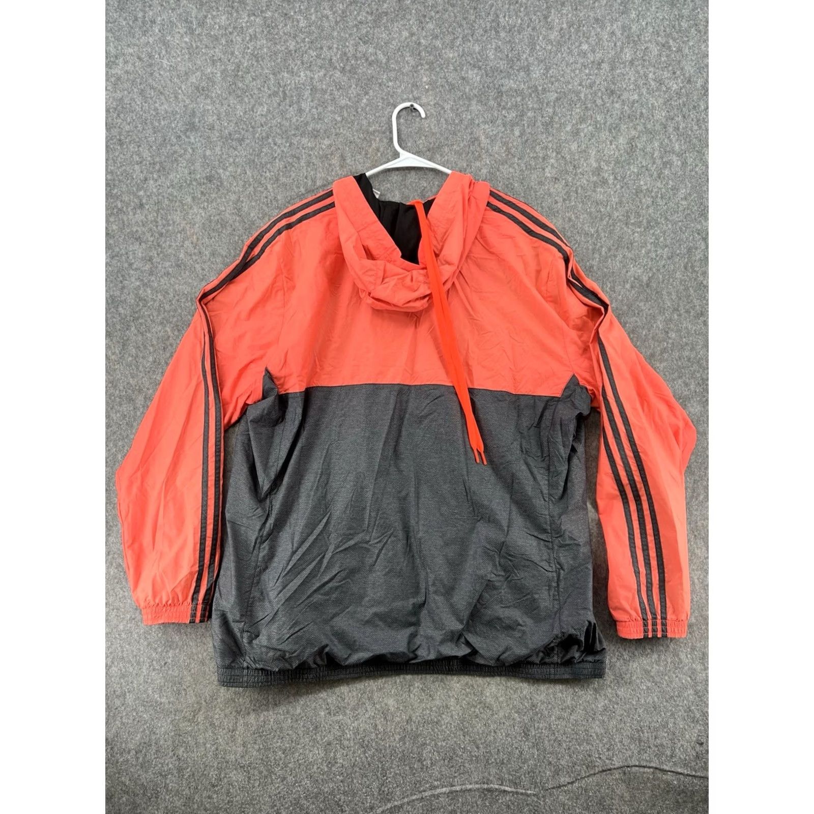 Adidas Adidas Men’s Windbreaker Jacket Hoodie Full Zip 2XL Coral Black Neon Coral Size US XXL / EU 58 / 5 - 6 Thumbnail