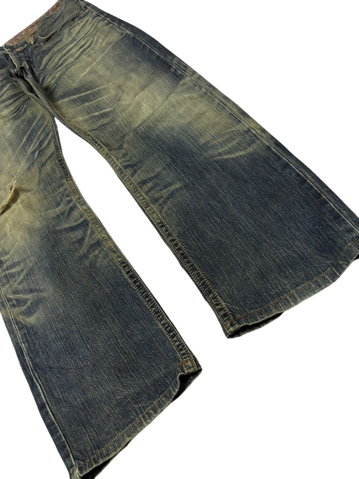 Edwin Vtg Edwin XV Japan Mud Washed Distressed Jeans Size US 34 / EU 50 - 5 Thumbnail