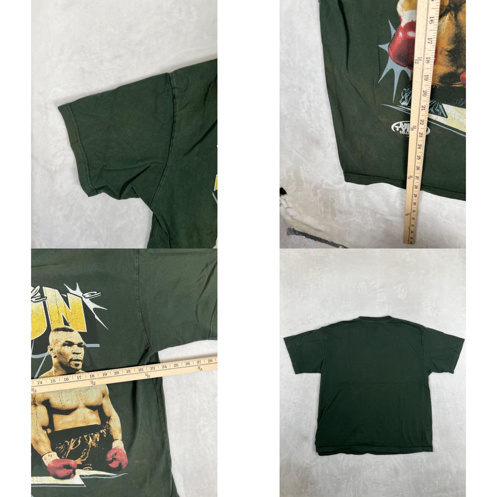 Vintage Mike Tyson Collection T-Shirt Mens XL Green Boxing Graphic VTG Retro Shirt Short Sleeve Crew Neck Cotton Jersey Size US XL / EU 56 / 4 - 8 Thumbnail