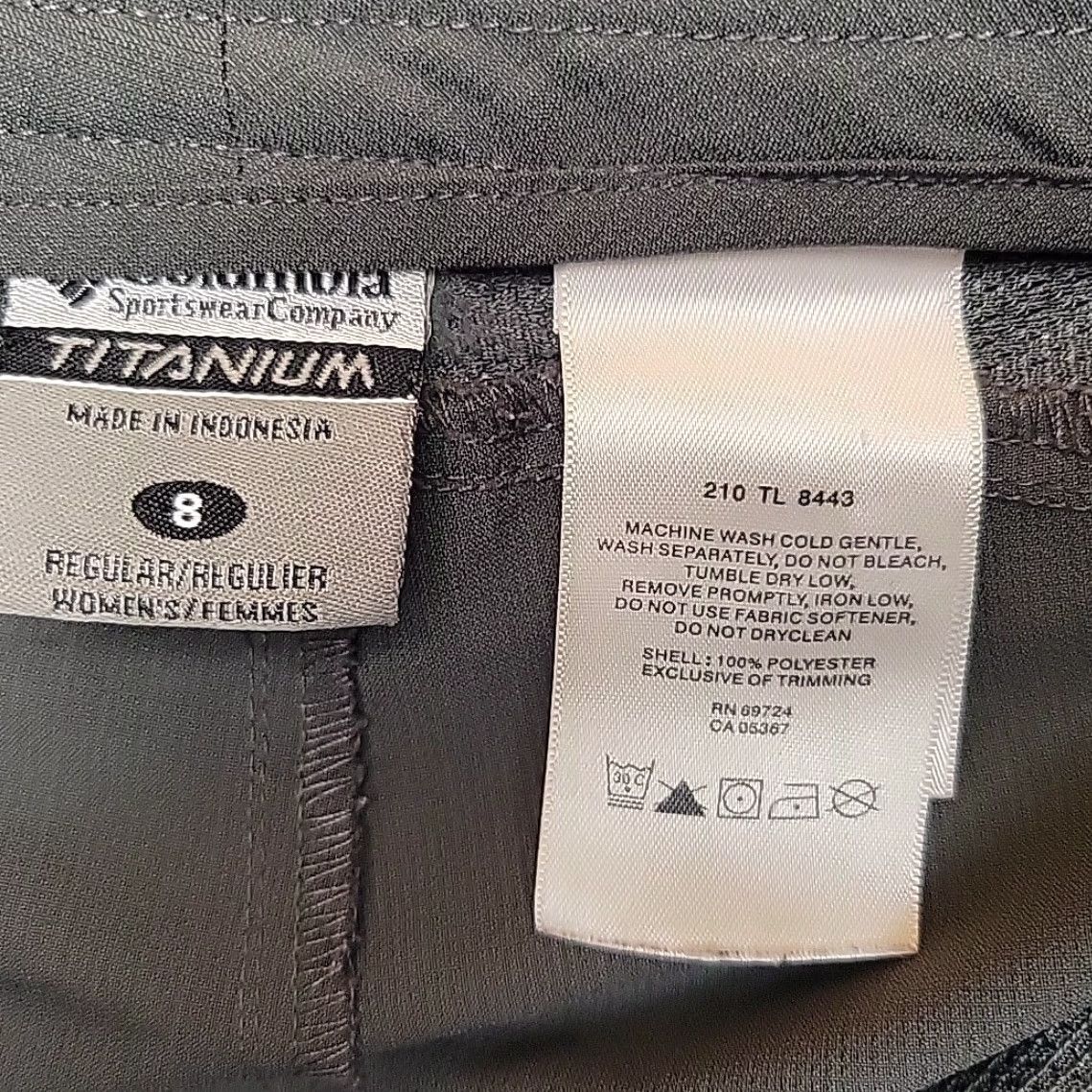 Vintage Columbia Titanium Convertible Pants Womens 8 Gray Outdoor Hiking Performance Quick Dry Pockets Size 30" / US 8 / IT 44 - 5 Thumbnail