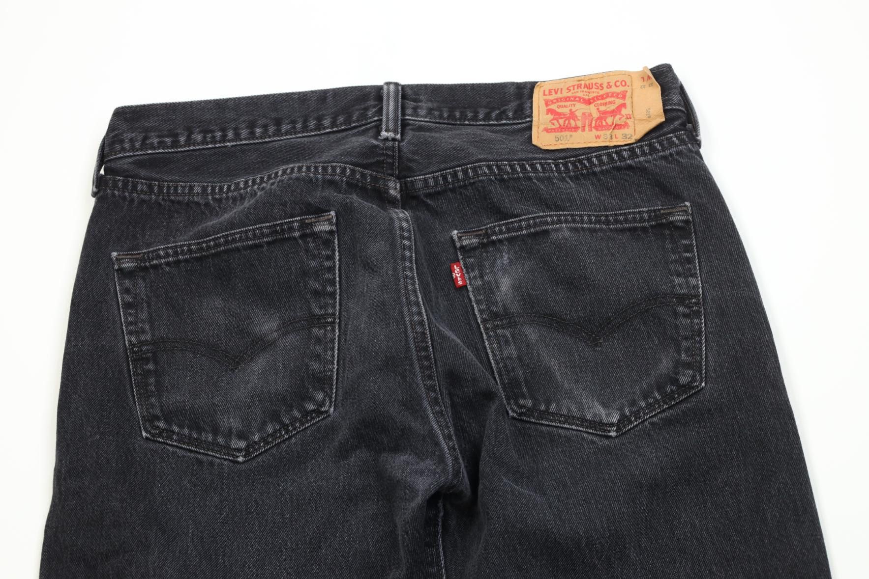 Levi's Vintage Y2K Levis 501xx Button Fly Original Fit Jeans Black Size US 33 - 10 Thumbnail