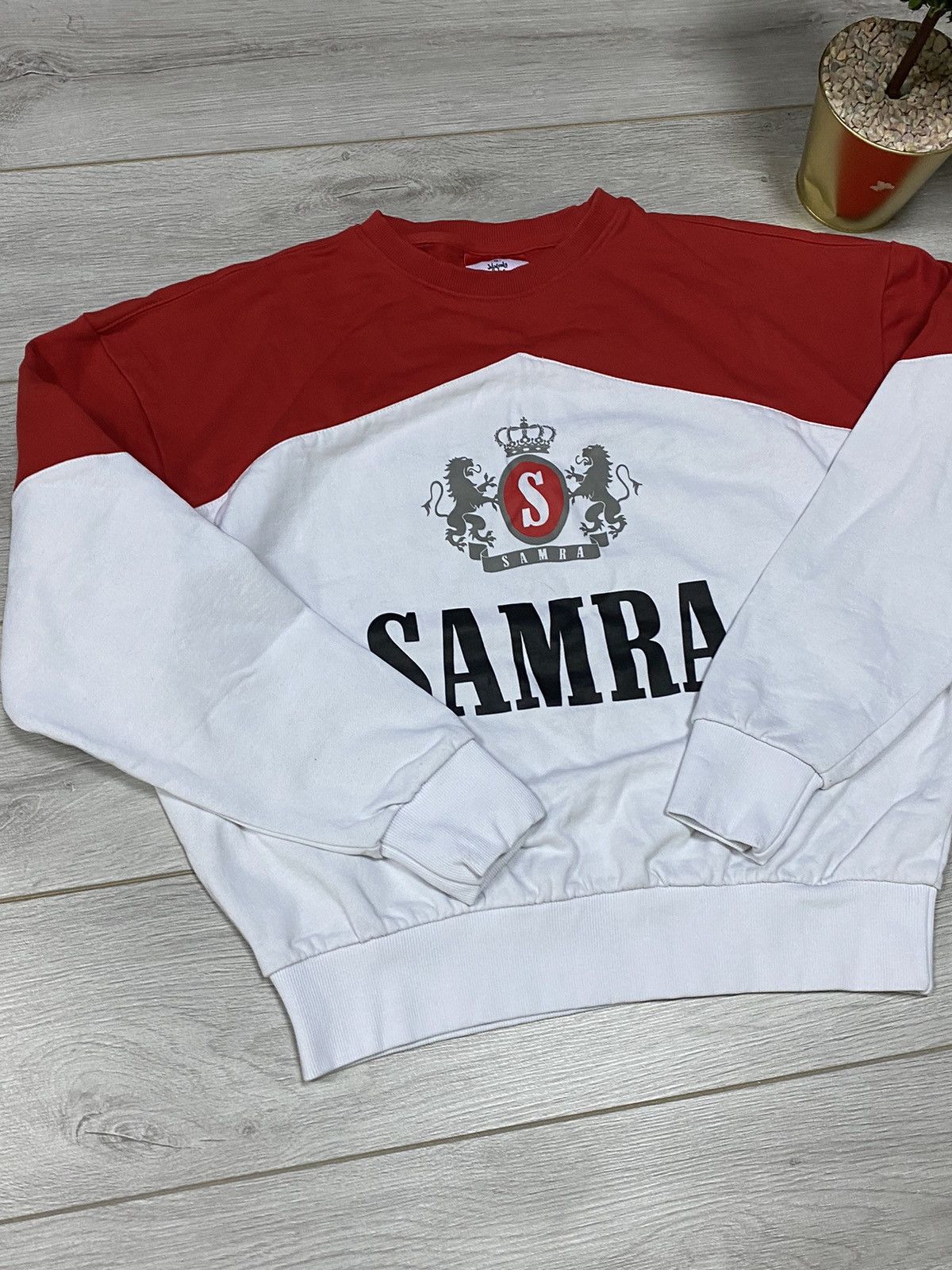 Vintage Marlboro Samra vintage big logo sweatshirt cigarette Size US L / EU 52-54 / 3 - 6 Thumbnail
