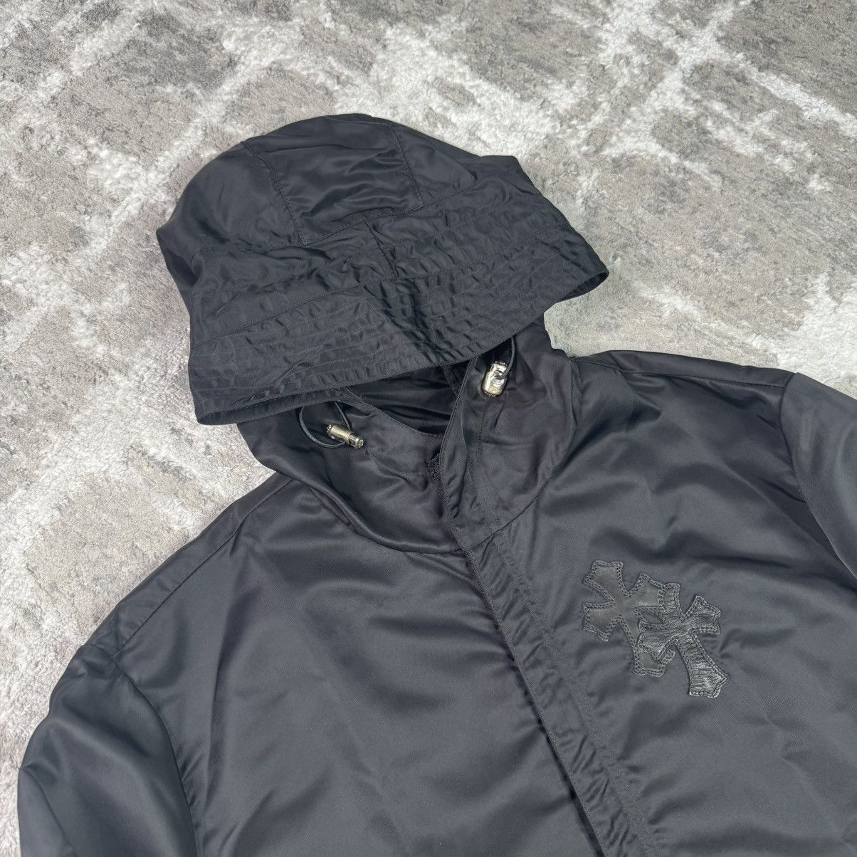 Chrome Hearts Nylon cross patch fishtail zip up jacket Size US L / EU 52-54 / 3 - 10 Thumbnail