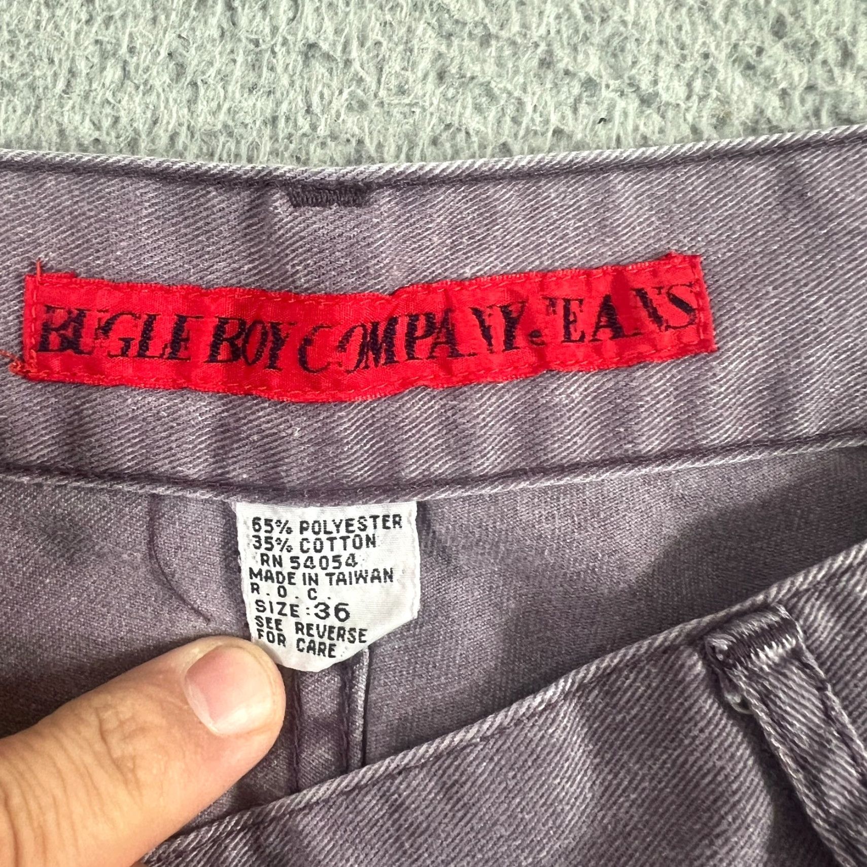 Bugle Boy VINTAGE Bugle Boy Denim Shorts 1990s Mens Regular 36 Purple Size US 36 / EU 52 - 3 Thumbnail