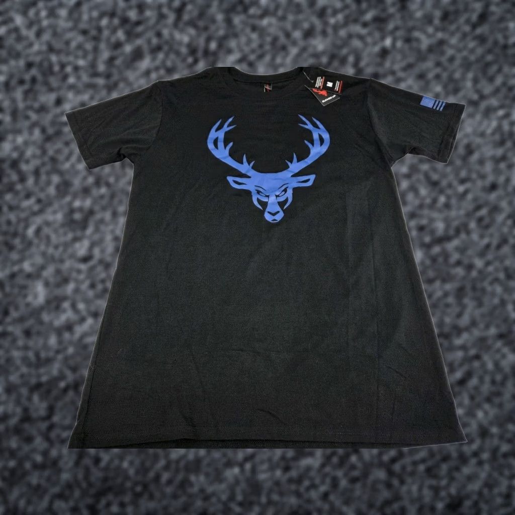 Vintage Bucked Up Short Sleeve Shirt Black/Blue M Logo Crew Neck Mens T-Shirt Cotton Polyester Spandex All Seasons Size US M / EU 48-50 / 2 - 1 Thumbnail