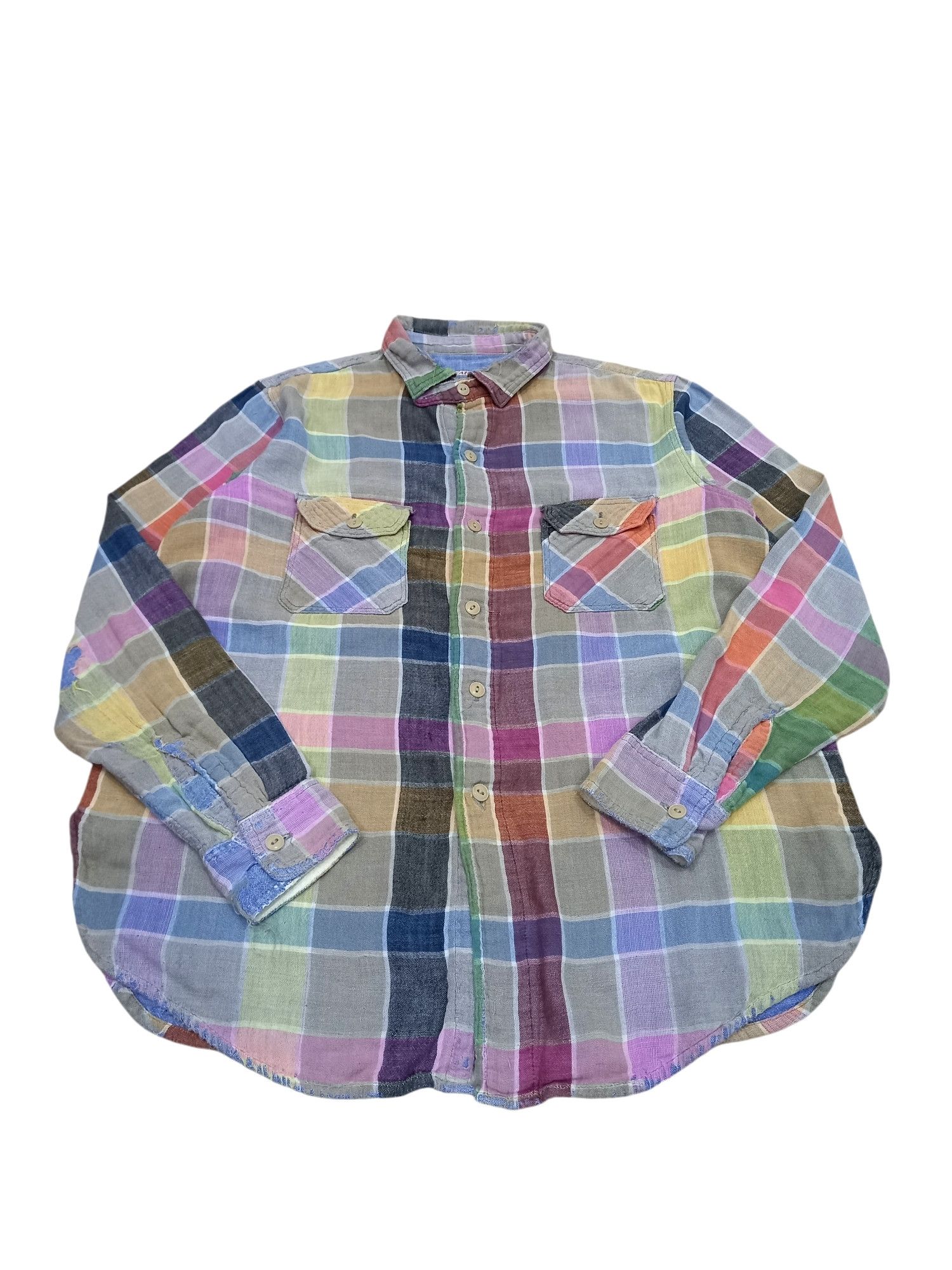 Kapital Rare! Kapital Distressed Rockabilly Look Plaid Shirt Size US S / EU 44-46 / 1 - 3 Thumbnail