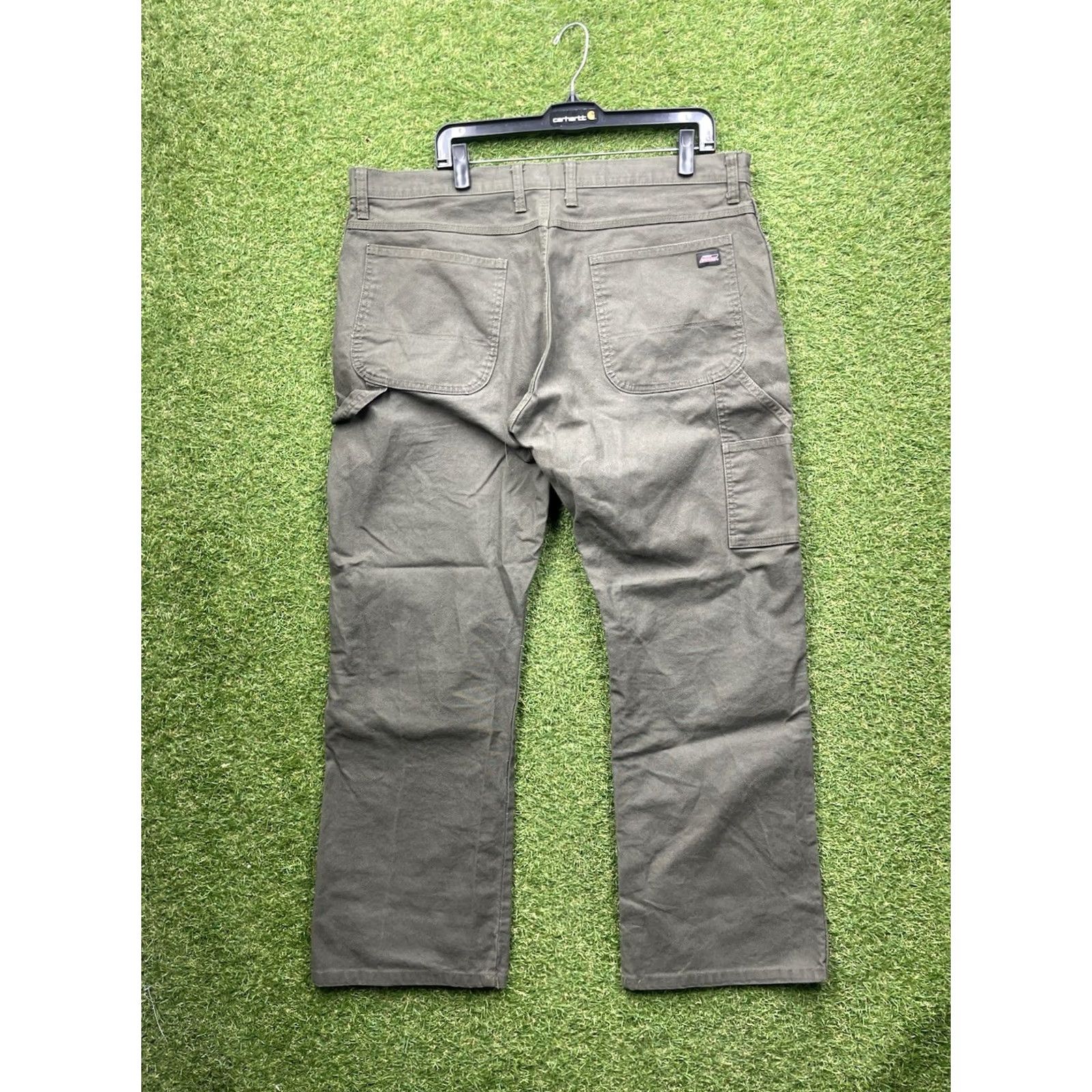Dickies Dickies 874 Pants Mens 38x30 Carpenter Workwear Brown Canvas Cotton Straight Front 5-Pocket Logo USA 80s 90s Vintage Mens Size US 38 / EU 54 - 2 Thumbnail