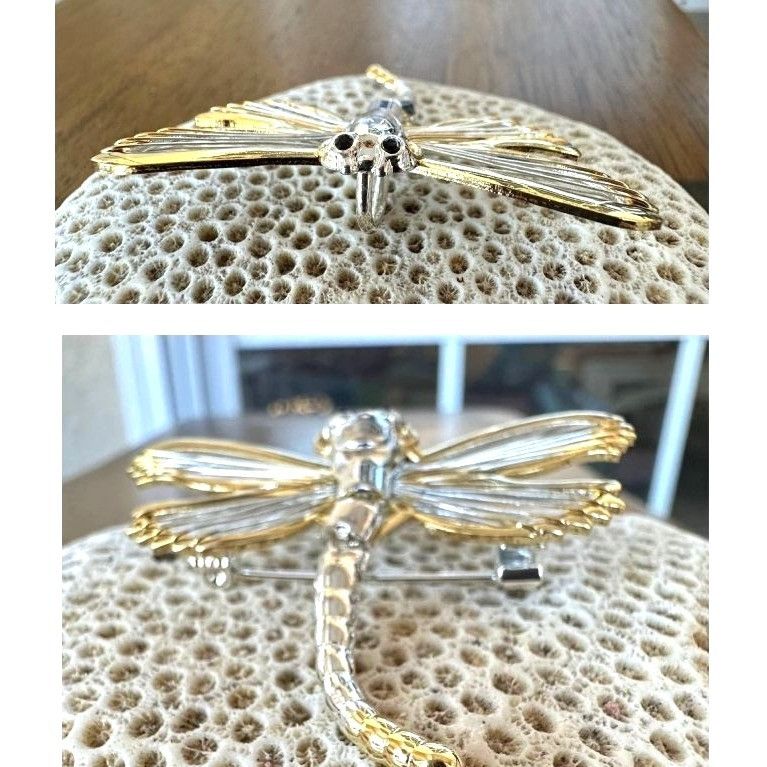 Handmade Dragonfly Pendant Brooch Pin Filigree New Firefly Jewelry F Size ONE SIZE - 9 Thumbnail