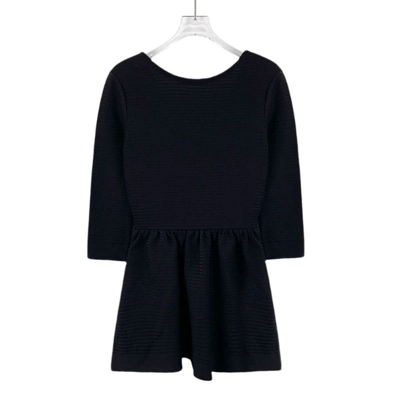 Dior Dior Black silk V-neck long-sleeved dress Size XS / US 0-2 / IT 36-38 - 2 Thumbnail