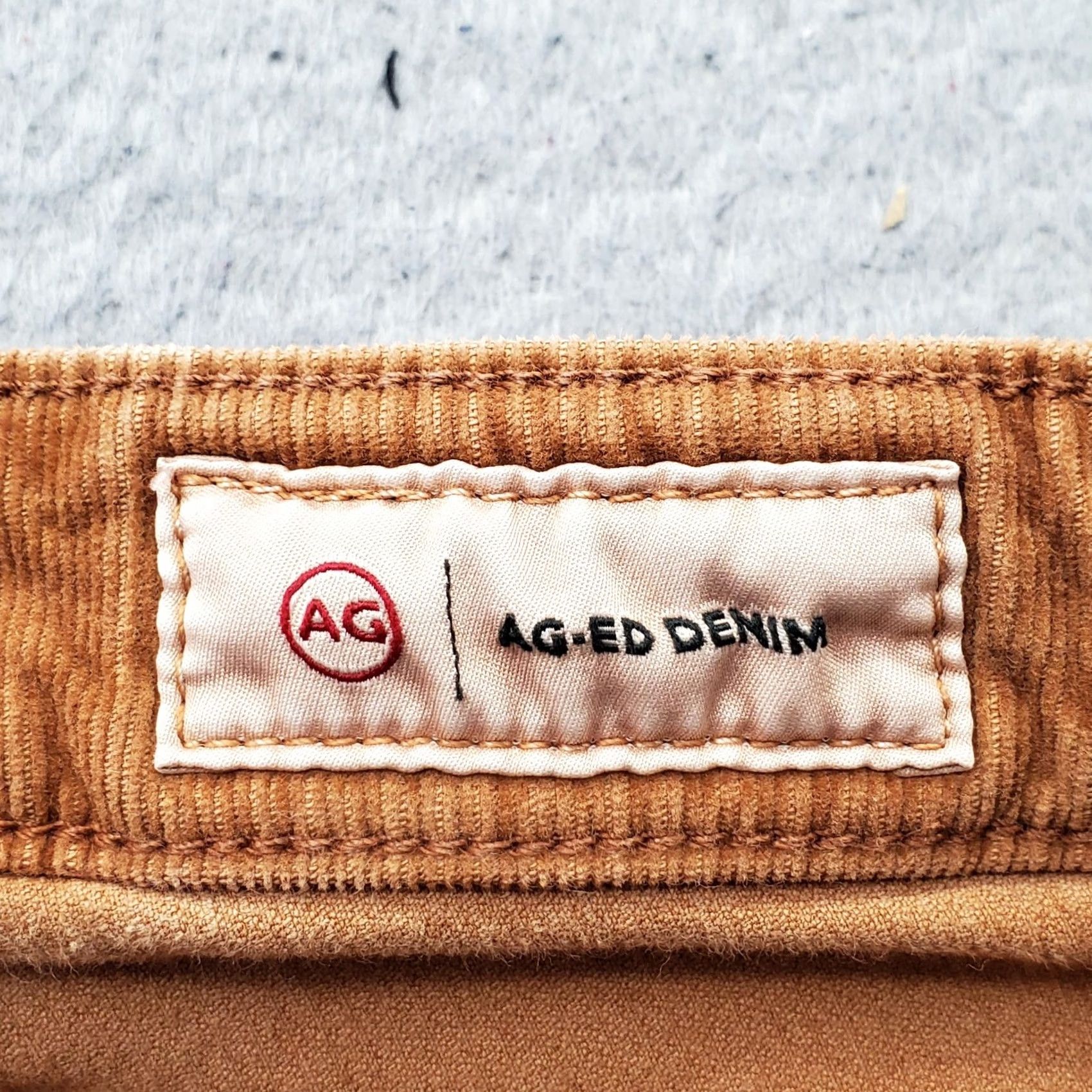Vintage AG Adriano Goldschmied Womens Corduroy Mari Pants 27 High Rise Slim Fit Brown Size 27" / US 4 / IT 40 - 7 Thumbnail
