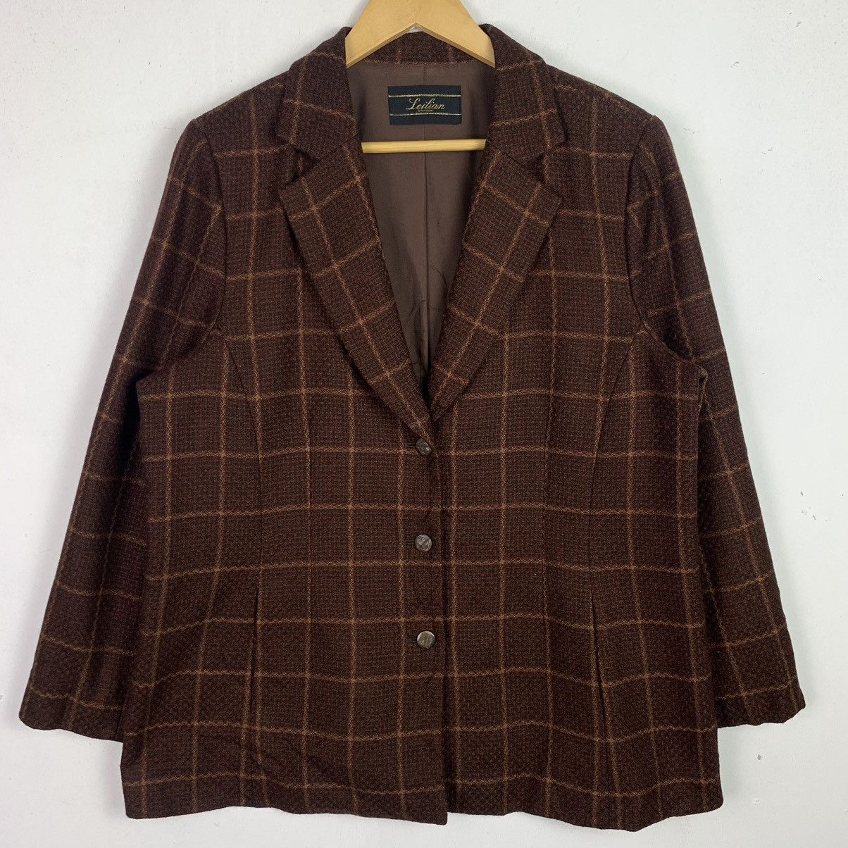 Designer × Vintage Vintage Chekered Blazer Jacket by Leilian Size US XL / EU 56 / 4 - 1 Thumbnail