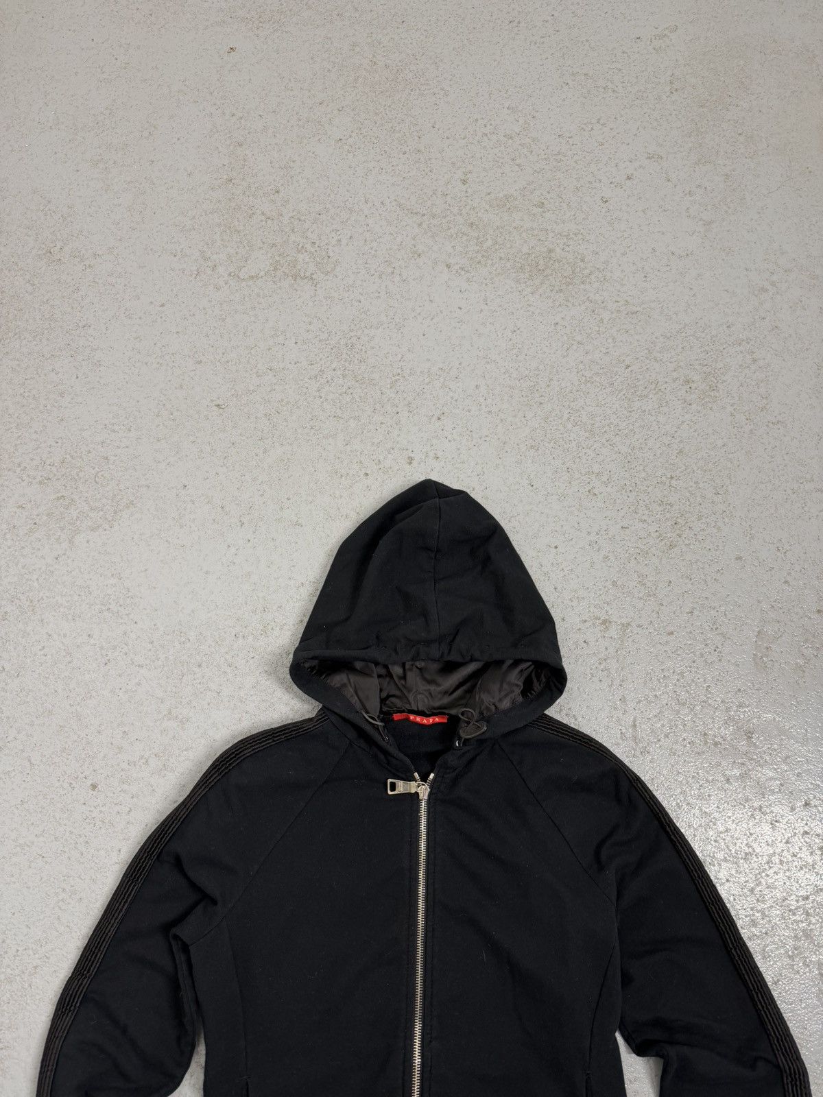 Prada Prada Black Tab Nylon Hood Zip Hoodie Size S / US 4 / IT 40 - 4 Thumbnail
