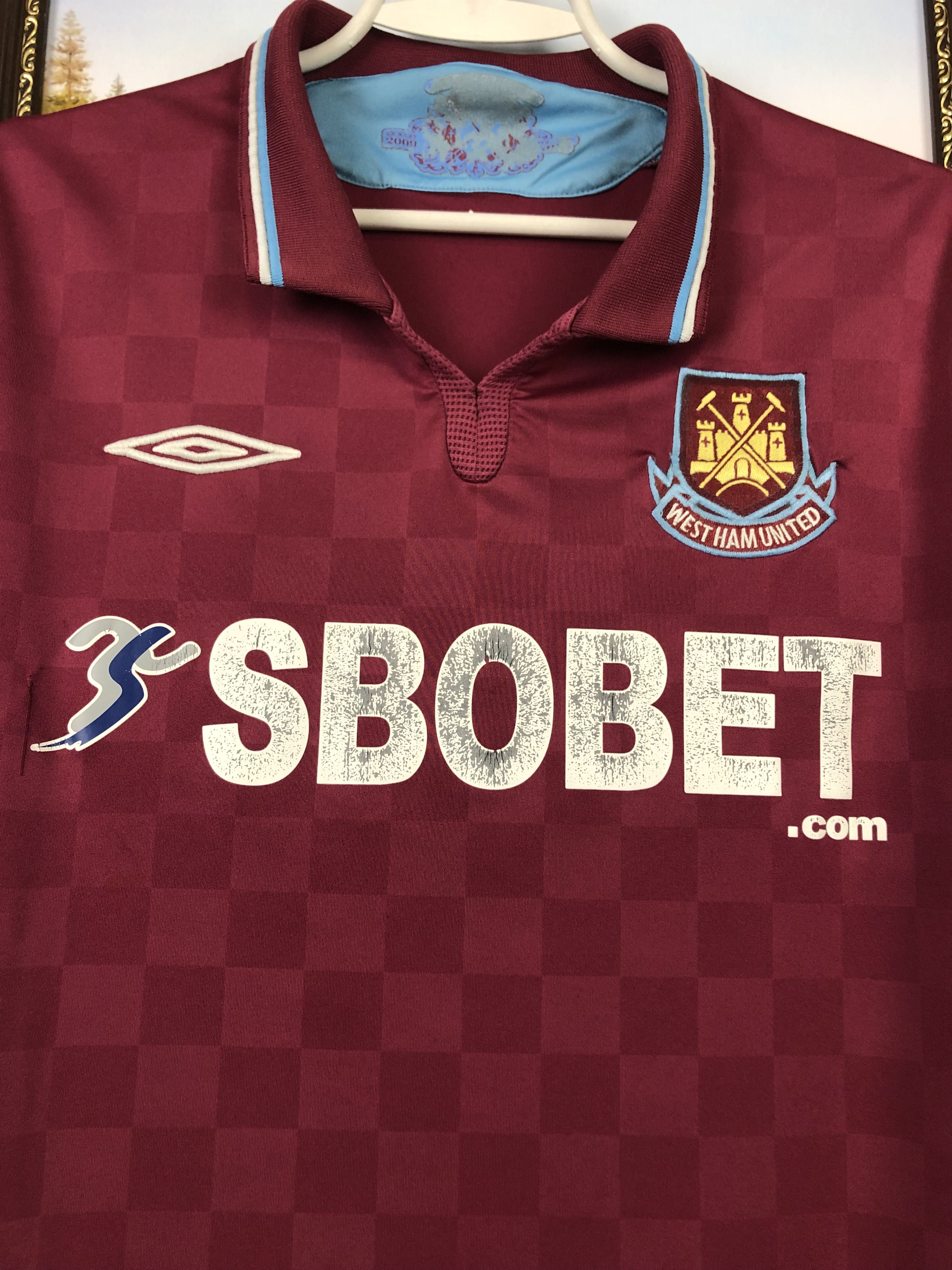 Umbro West Ham United Home football shirt 2009 Soccer Jersey Rare Size US M / EU 48-50 / 2 - 5 Thumbnail