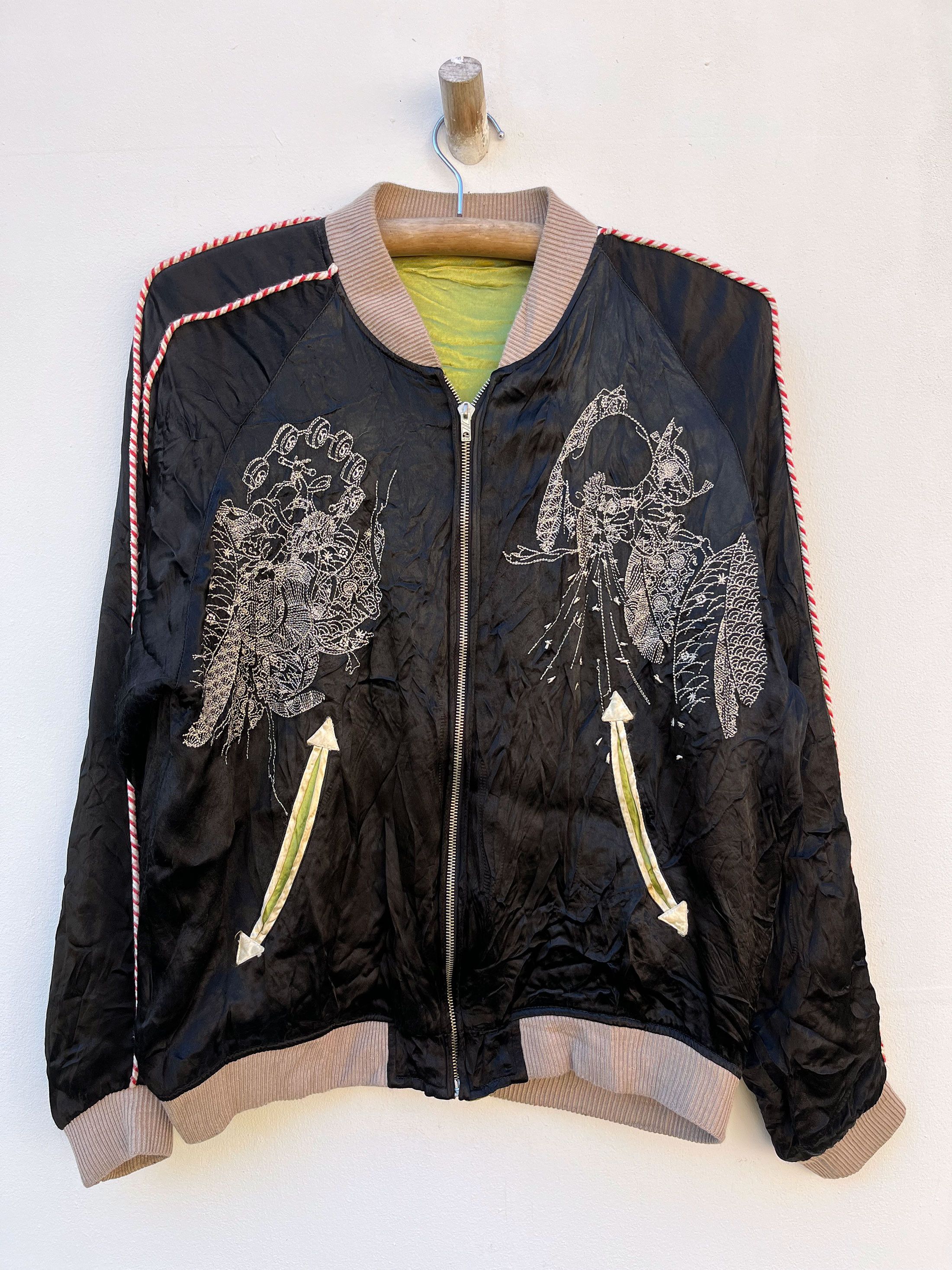 Cropped Heads Repair Production Reversible Japan Sukajyan