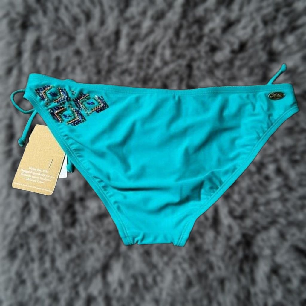 Vintage Hobie Bikini Swim Bottom L Tribal Beaded Festival Coastal Retro Y2K Hippie Women Beach Size 36" / US 14 / IT 50 - 1 Thumbnail