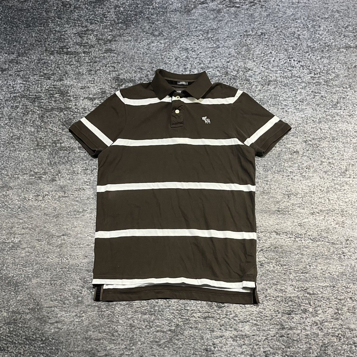 Abercrombie & Fitch Vintage Abercrombie & Fitch Muscle Polo Shirt Brown White XL Size US XL / EU 56 / 4 - 1 Thumbnail