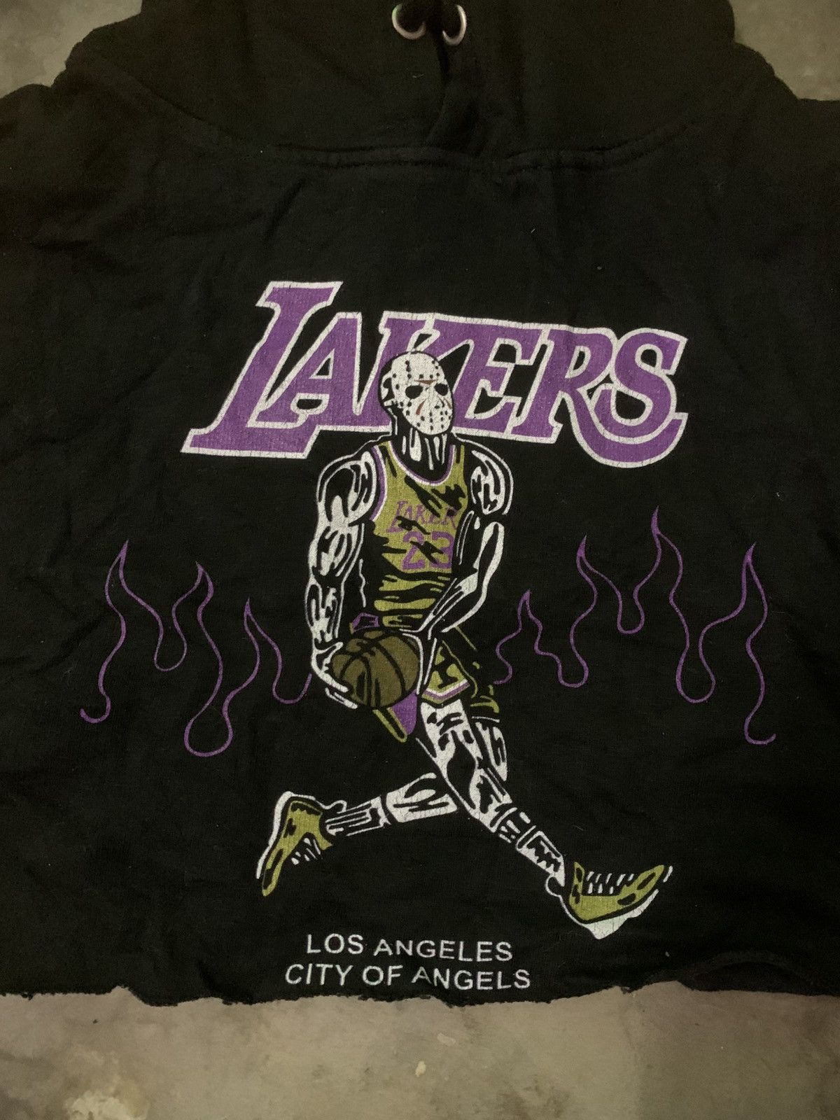 NBA Distressed L.A Lakers Half Hoodies Size US M / EU 48-50 / 2 - 3 Thumbnail
