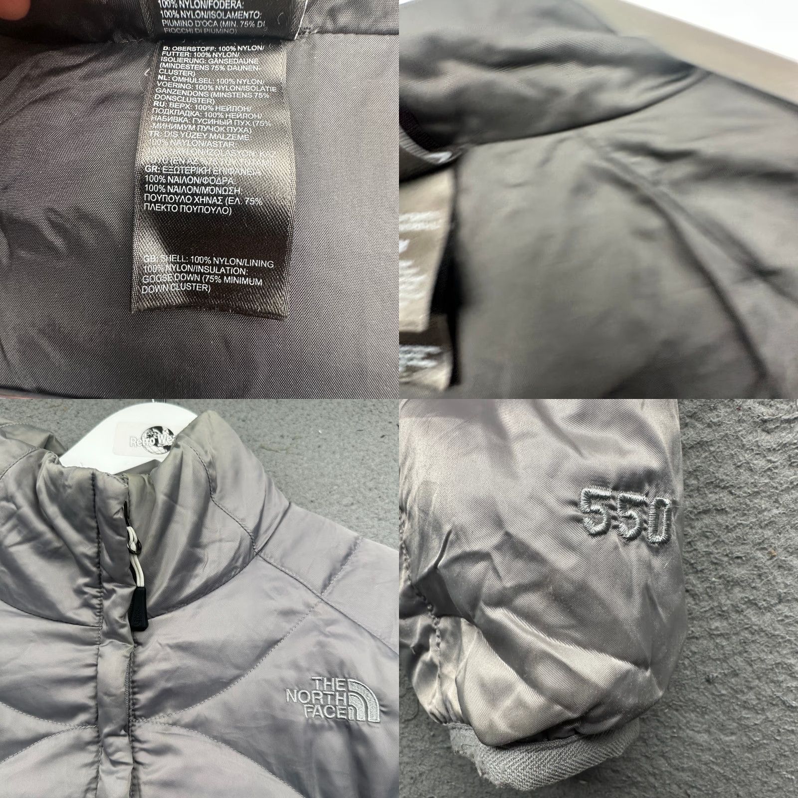 The North Face The North Face Aconcagua Down 550 Fill Puffer Jacket Womens Medium Silver Gray Size M / US 6-8 / IT 42-44 - 10 Thumbnail