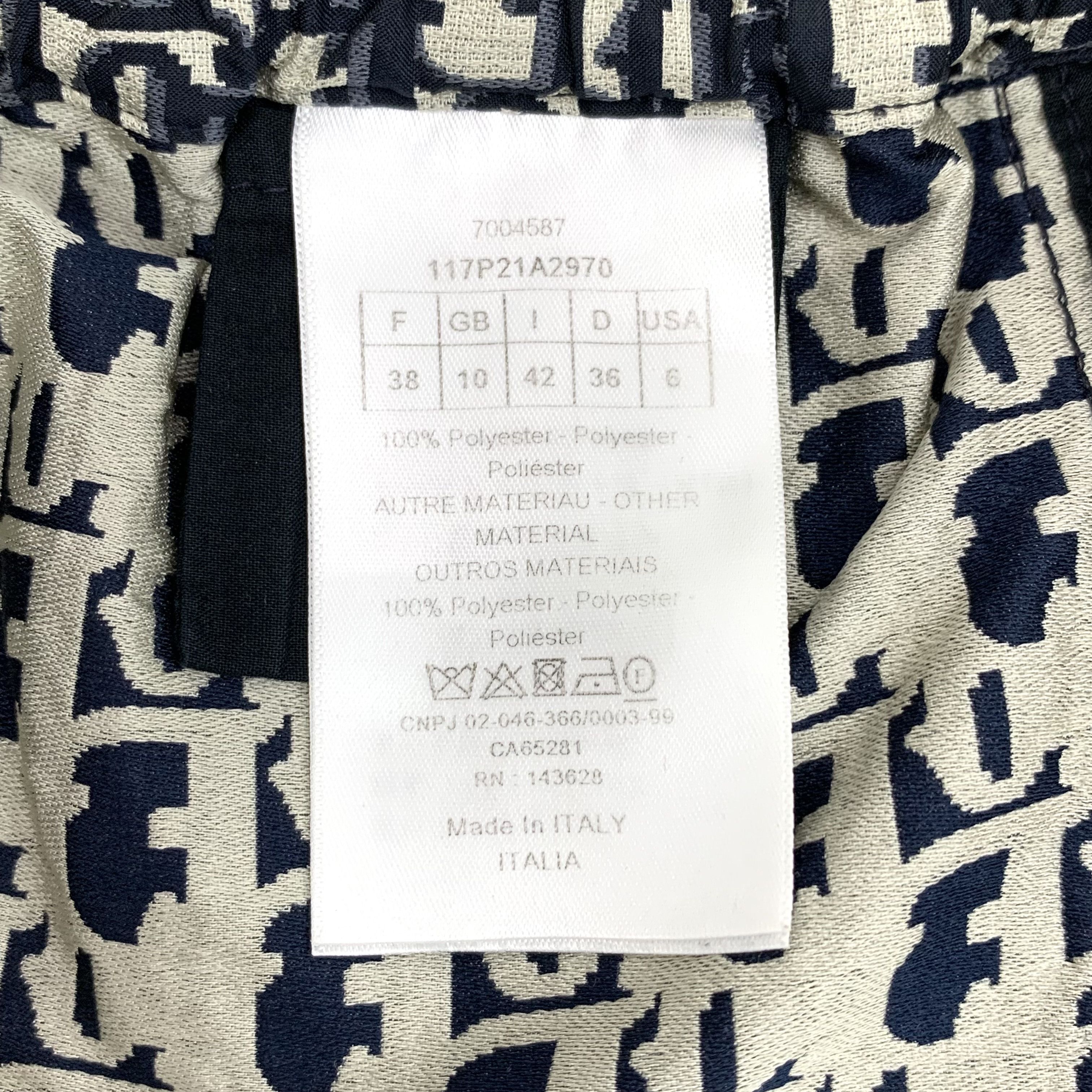 Dior Dior Shorts Logo Jacquard Cotton Multi (Size S) Size 26" / US 2 / IT 38 - 4 Thumbnail