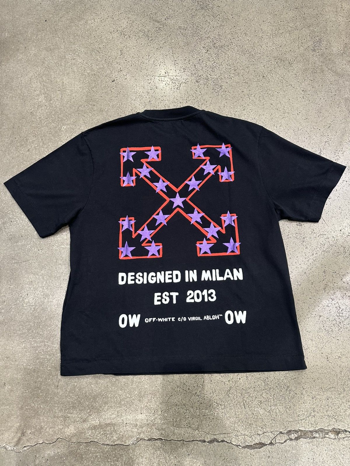 Off-White OFF-WHITE - Star Arrow Skate T-Shirt Black White Size US M / EU 48-50 / 2 - 3 Thumbnail
