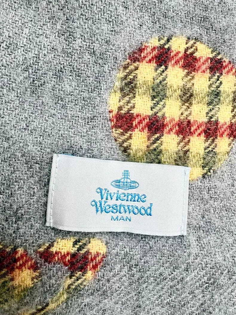 Vivienne Westwood Vivienne Westwood Gray and yellow checkered polka dot Satu Size ONE SIZE - 3 Thumbnail
