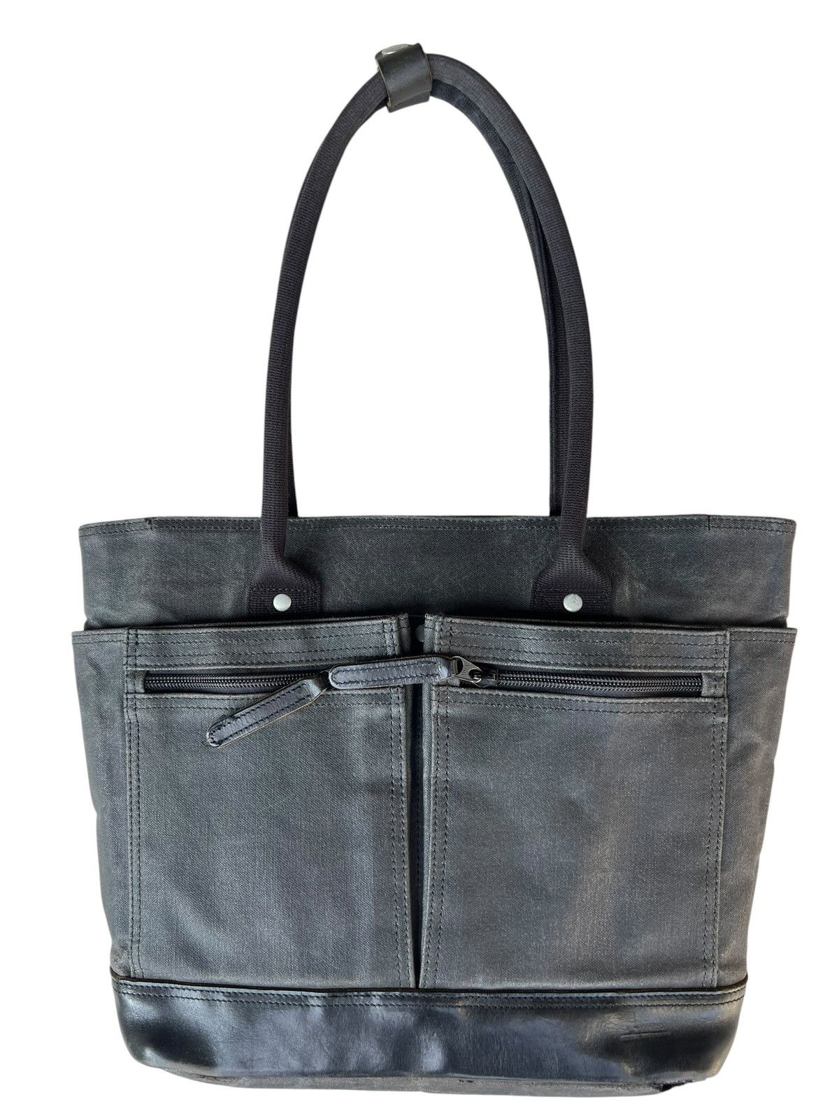 Porter Porter Yoshida Distress Faded Waxed Canvas Leather Tote Bag Size ONE SIZE - 2 Thumbnail