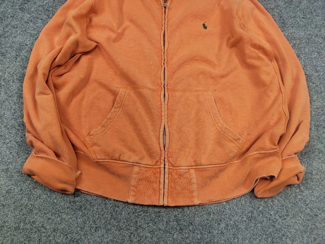 Polo Ralph Lauren Vintage 90's Polo Ralph Lauren RRL Zip Orange Faded Hoodie Size US L / EU 52-54 / 3 - 5 Thumbnail