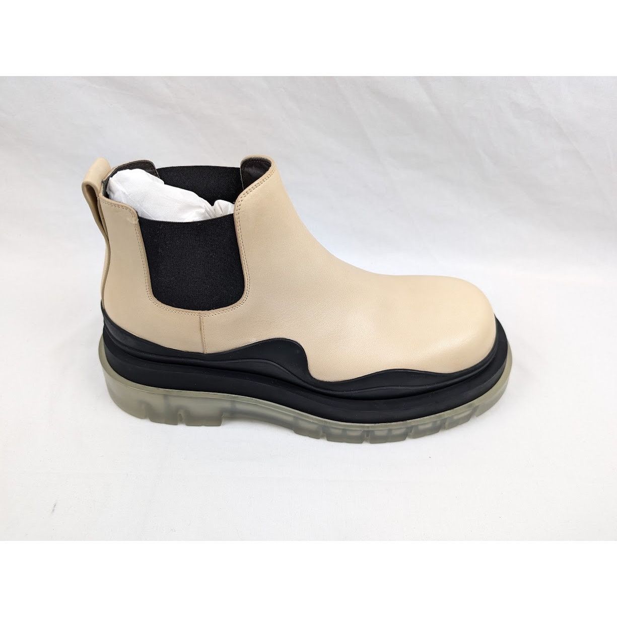 Bottega Veneta o1rshd1 Vegetal Calfskin Stiv Pel Boots in Butter/Black Size US 11 / EU 44 - 1 Thumbnail