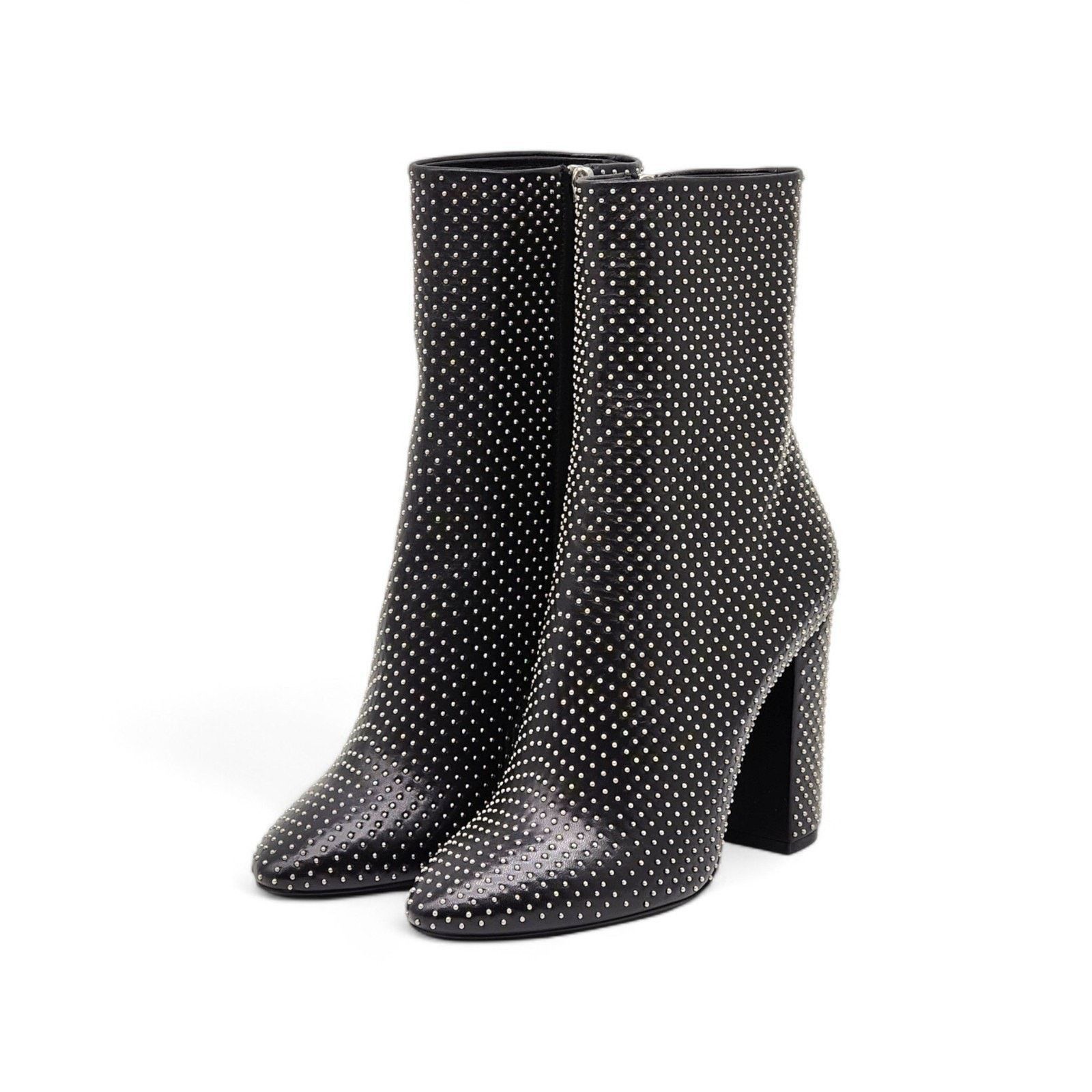 Saint Laurent Paris Women's Leather Studded Boots 592593 EU 36 US 5.5 New $2250 Size US 6 / IT 36 - 1 Thumbnail