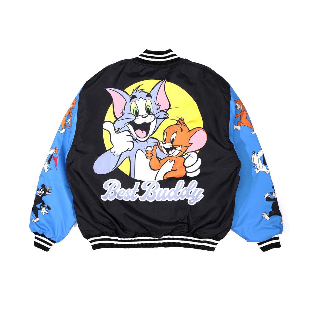 image of Bomber Jacket x Cartoon Network Tom & Jerry Best Buddies Jacket, Men's (Size Large)