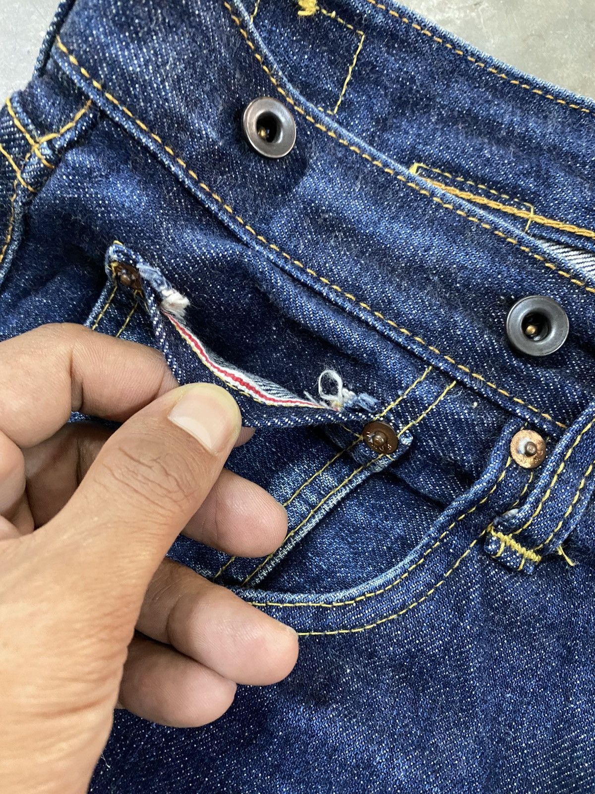 Edwin × Hysteric Glamour × Tornado Mart Baggy Jeans Japanese Edwin 4525 Selvedge Denim @235 Size US 30 / EU 46 - 6 Thumbnail