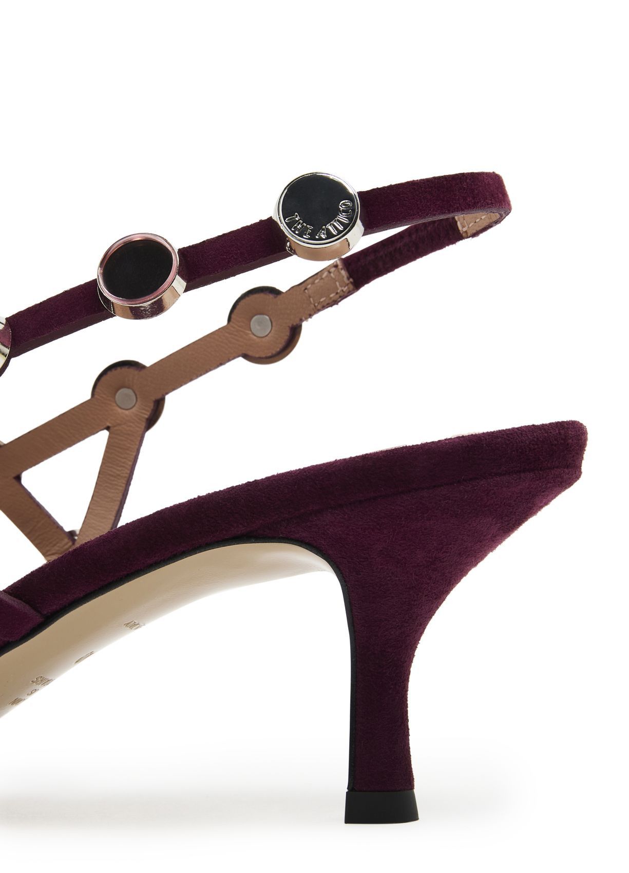 The Attico o1s22i1n0325 Grid Slingback Pumps in Burgandy Size US 9 / IT 39 - 7 Thumbnail
