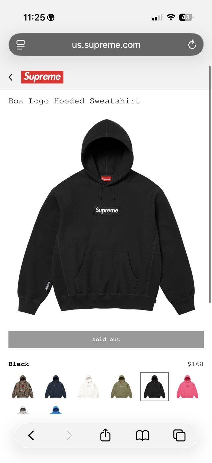 Supreme Supreme Box Logo Hoodie Black 2025 Size US L / EU 52-54 / 3 - 1 Thumbnail