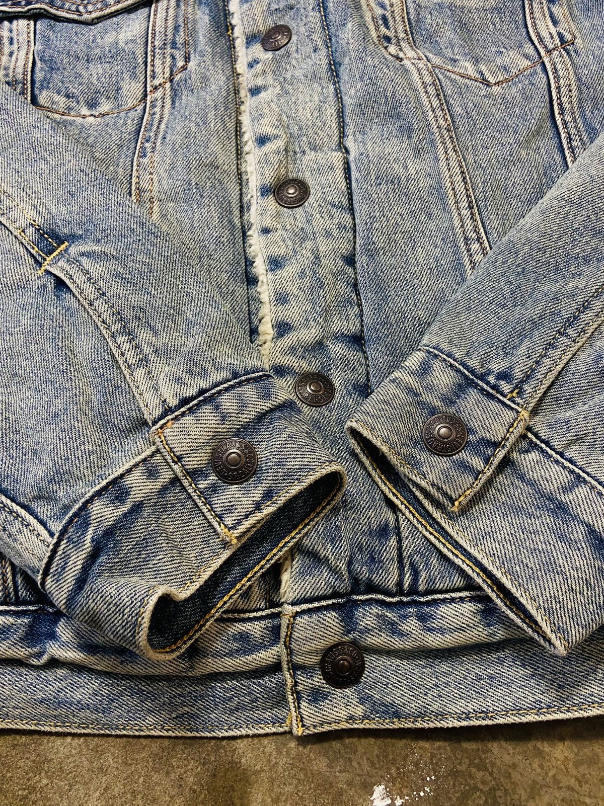 Levi's Levis Sherpa Lined Snap Button Trucker Jacket Size US S / EU 44-46 / 1 - 5 Thumbnail