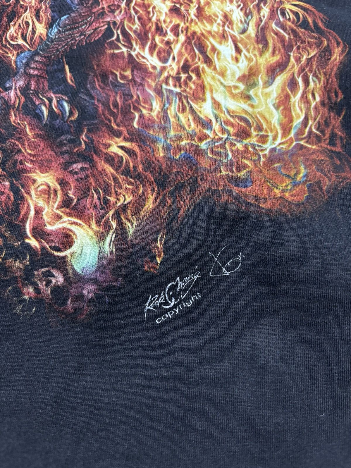 Vintage Rock Chang Spiral Graphic T-Shirt – Size L – Black Size US L / EU 52-54 / 3 - 3 Thumbnail