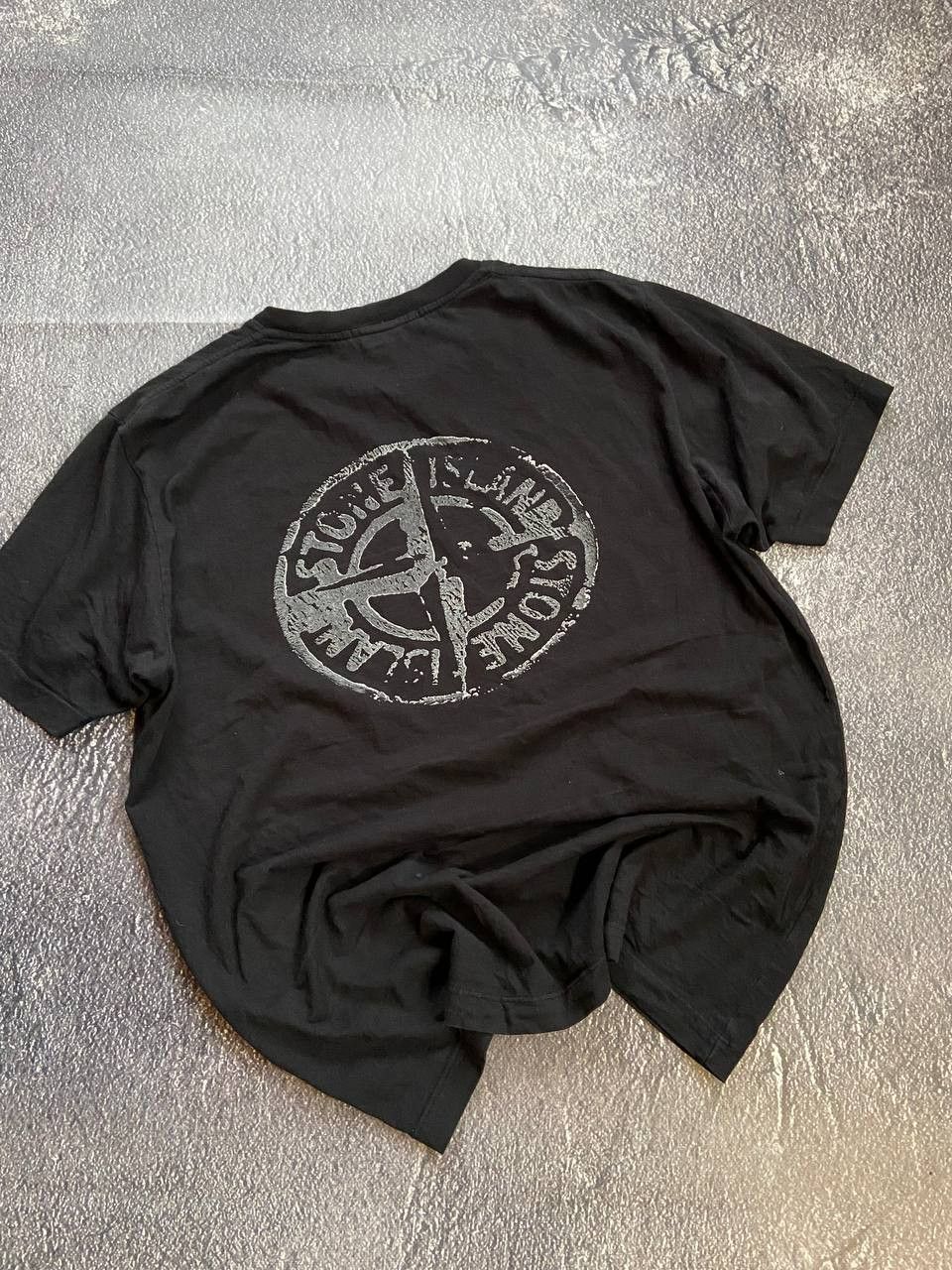 Stone Island Big print black t shirt