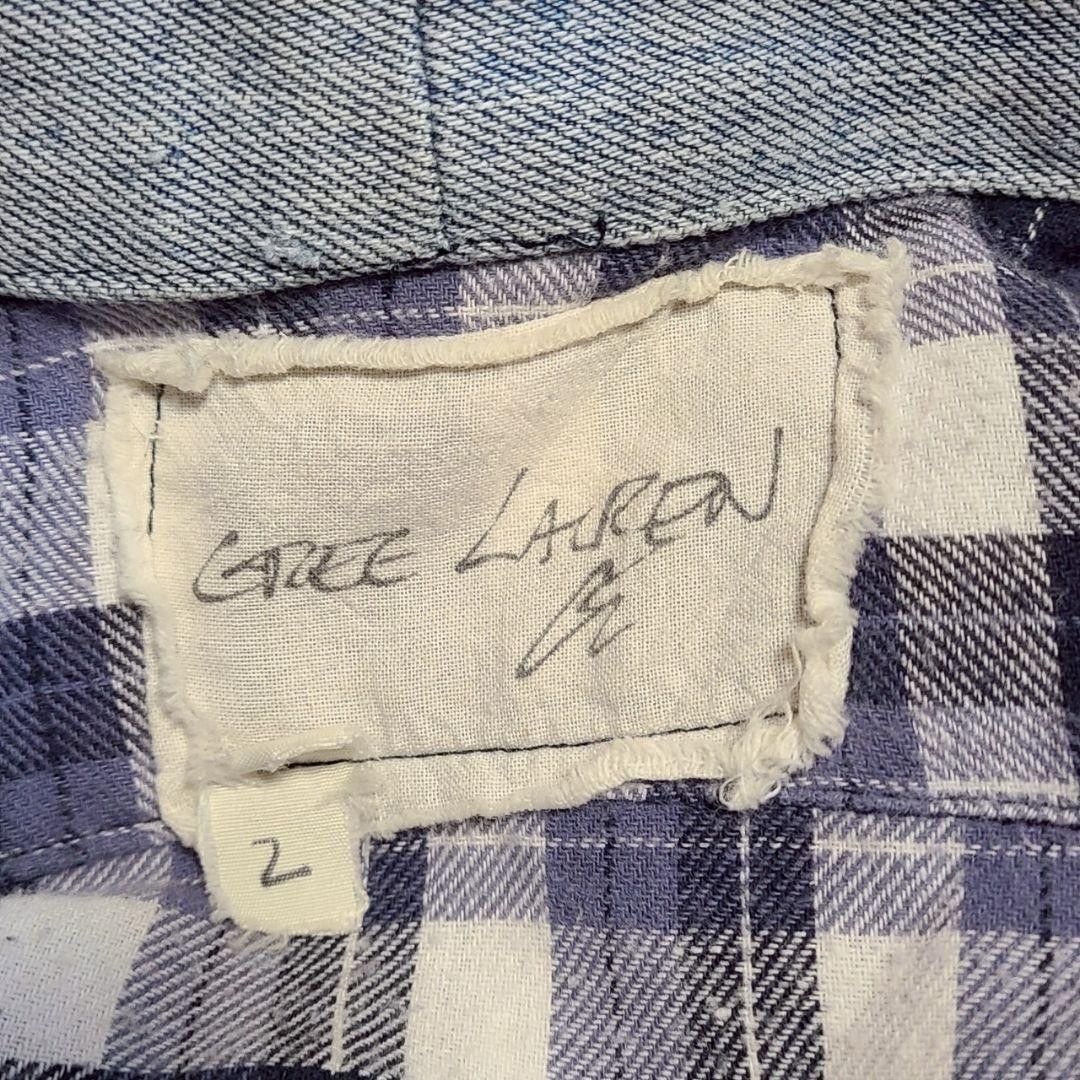 Greg Lauren GREG LAUREN Denim/ Check Remake Long Sleeve Shirt 2 Size US M / EU 48-50 / 2 - 7 Thumbnail