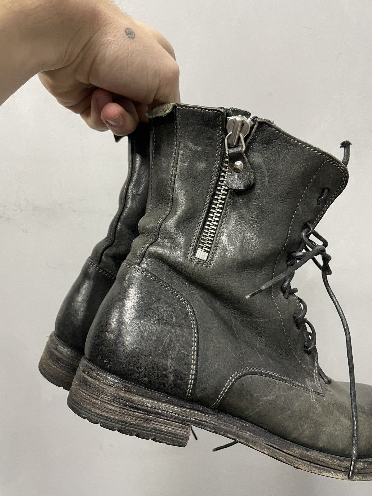 MoMA Mona avant garde combat leather boots hype Size US 5.5 / EU 38 - 8 Thumbnail