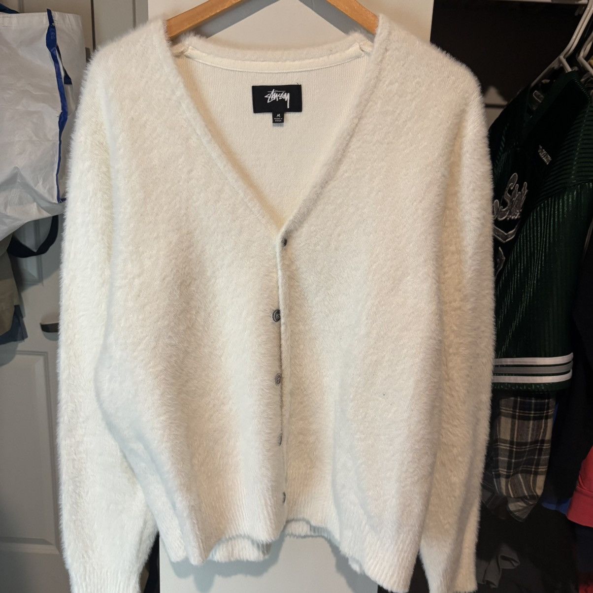 Stussy Shaggy Cardigan | Grailed