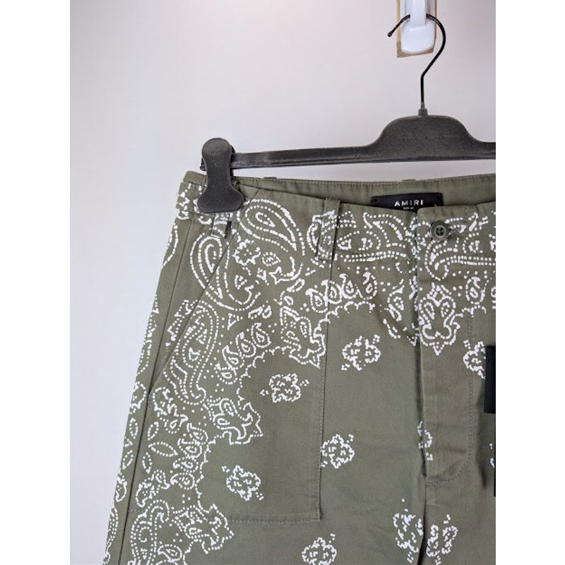 Amiri o1rshd1 Bleached Bandana Field Pants in Olive Green Size US 32 / EU 48 - 6 Thumbnail