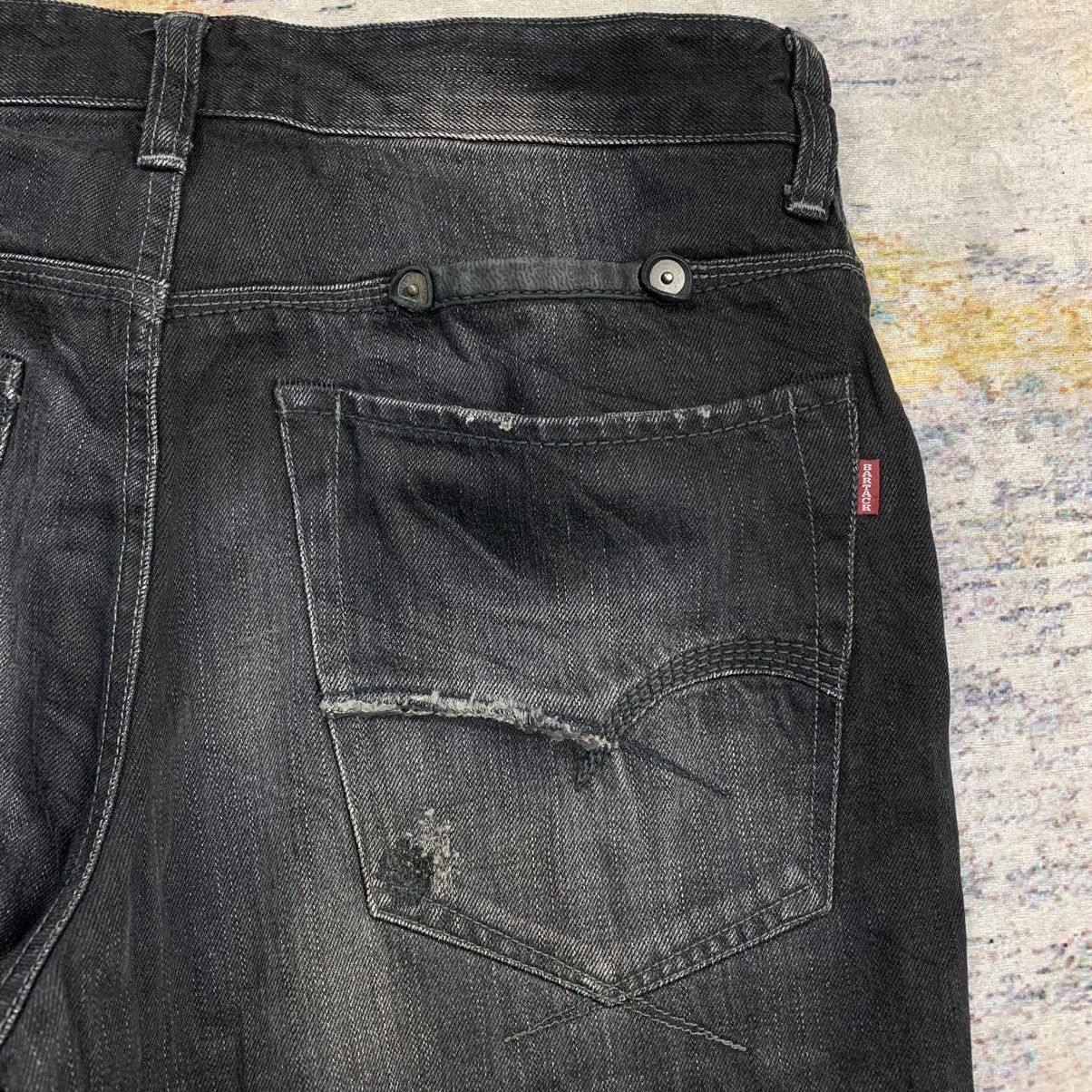Japanese Brand Bartack wash denim pants Size US 34 / EU 50 - 8 Thumbnail
