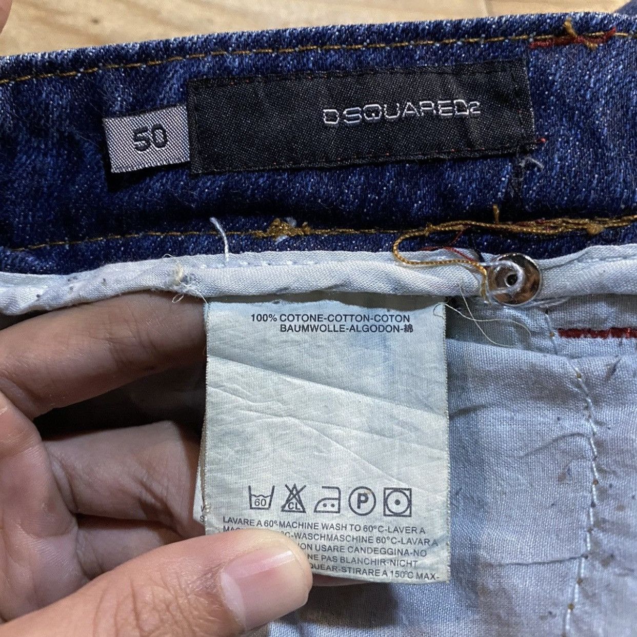 Dsquared2 × Japanese Brand × Vintage DSQUARED2 JEANS CHIP CHIP MOTHERFUCKER PATCHES VINTAGE PANTS Size US 35 - 10 Thumbnail