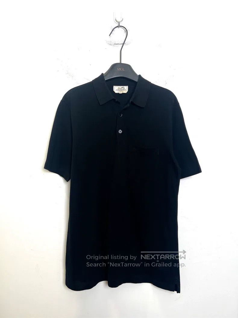 Hermes Hermes Black embroidery short sleeve Polo shirt Size US M / EU 48-50 / 2 - 1 Thumbnail