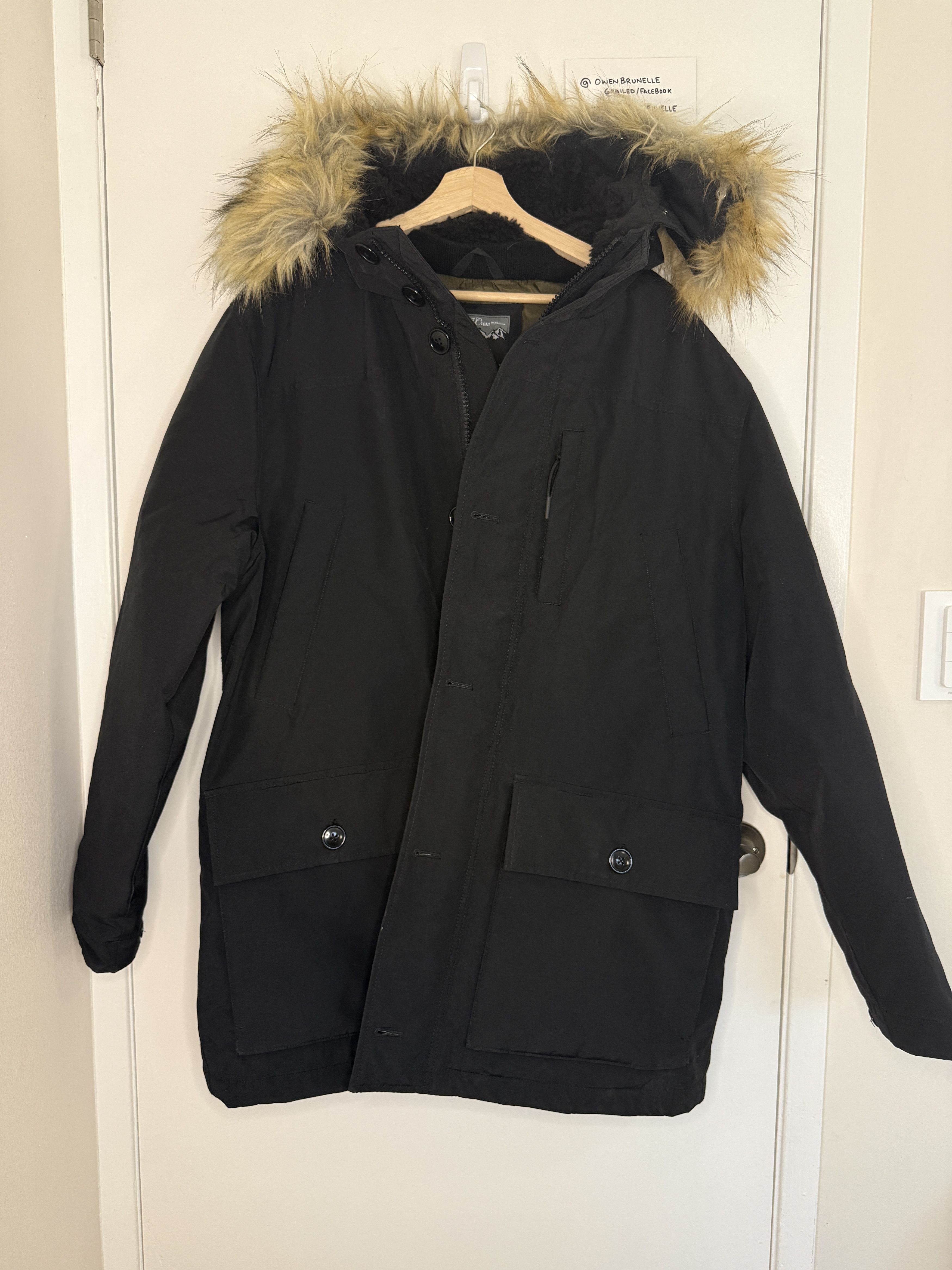 J.Crew J.Crew Nordic Parka L Black Faux Fur Down Winter Coat Size US L / EU 52-54 / 3 - 2 Thumbnail