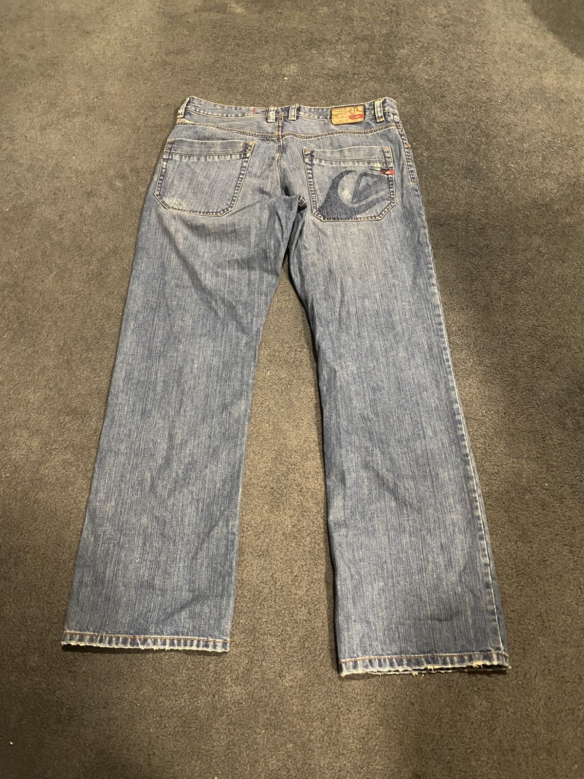 Quiksilver × Vintage VINTAGE Y2K QUICKSILVER BAGGY DENIM PANTS Size US 36 / EU 52 - 3 Thumbnail