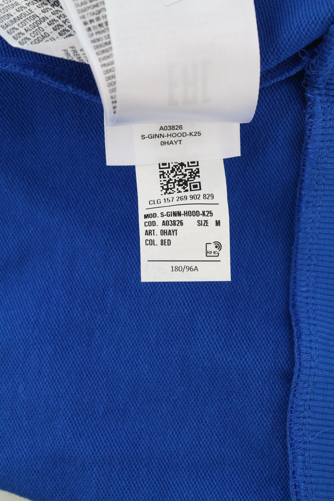Diesel S-GINN-HOOD-K25 M Blue Kangaroo Pocket Hoodie 40371 Size US M / EU 48-50 / 2 - 11 Thumbnail