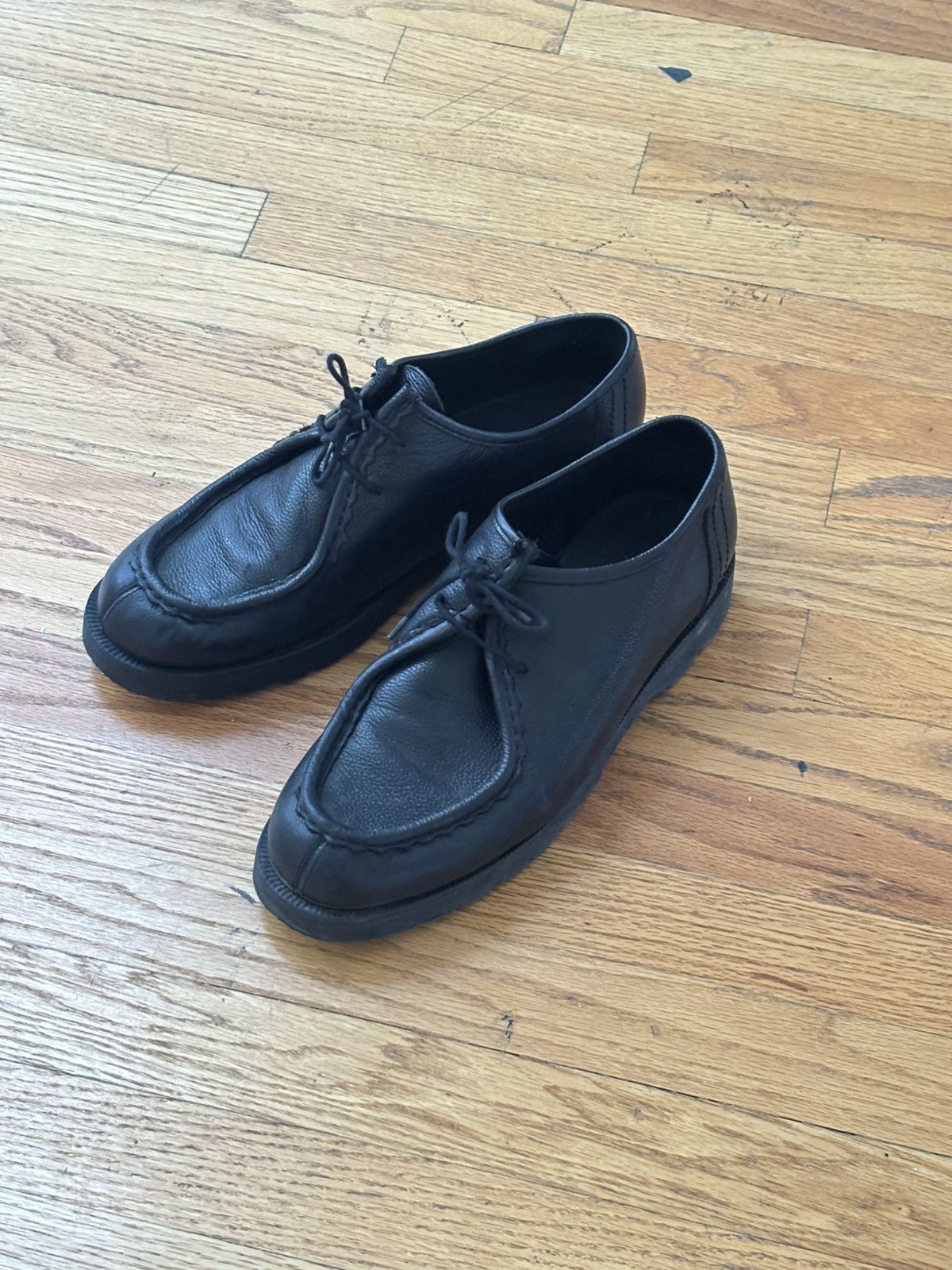 KLEMAN PADROR BLACK PEBBLE GRAIN LEATHER SHOE TYROLEAN