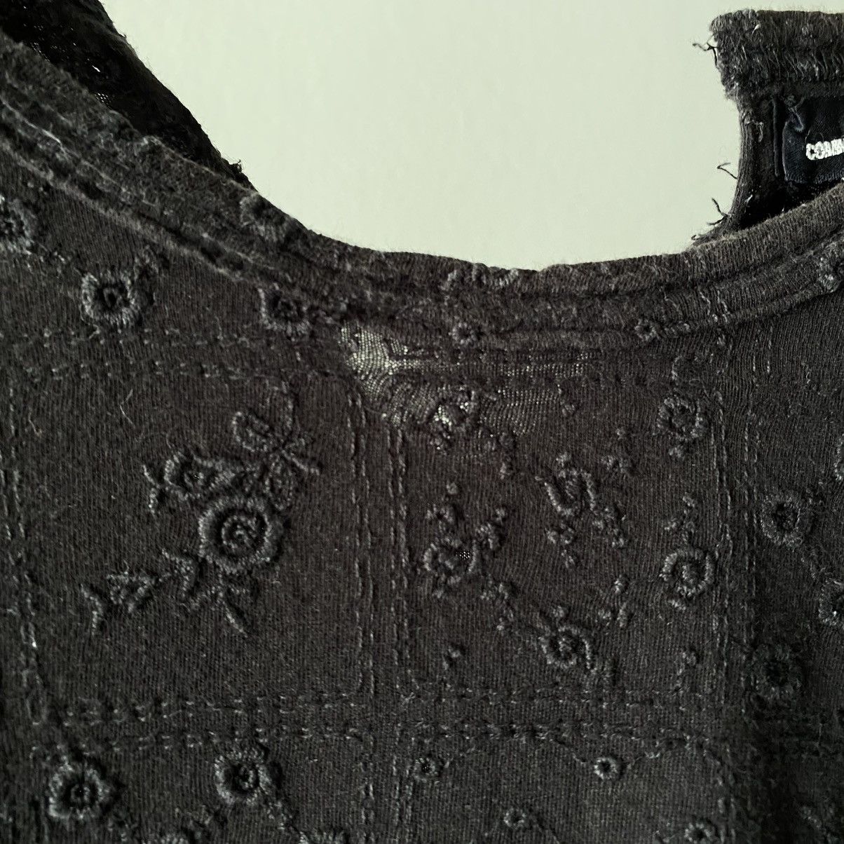 Comme des Garcons COMME des GARCONS Black Embroidered Cutout Short-Sleeve Top Size M / US 6-8 / IT 42-44 - 5 Thumbnail