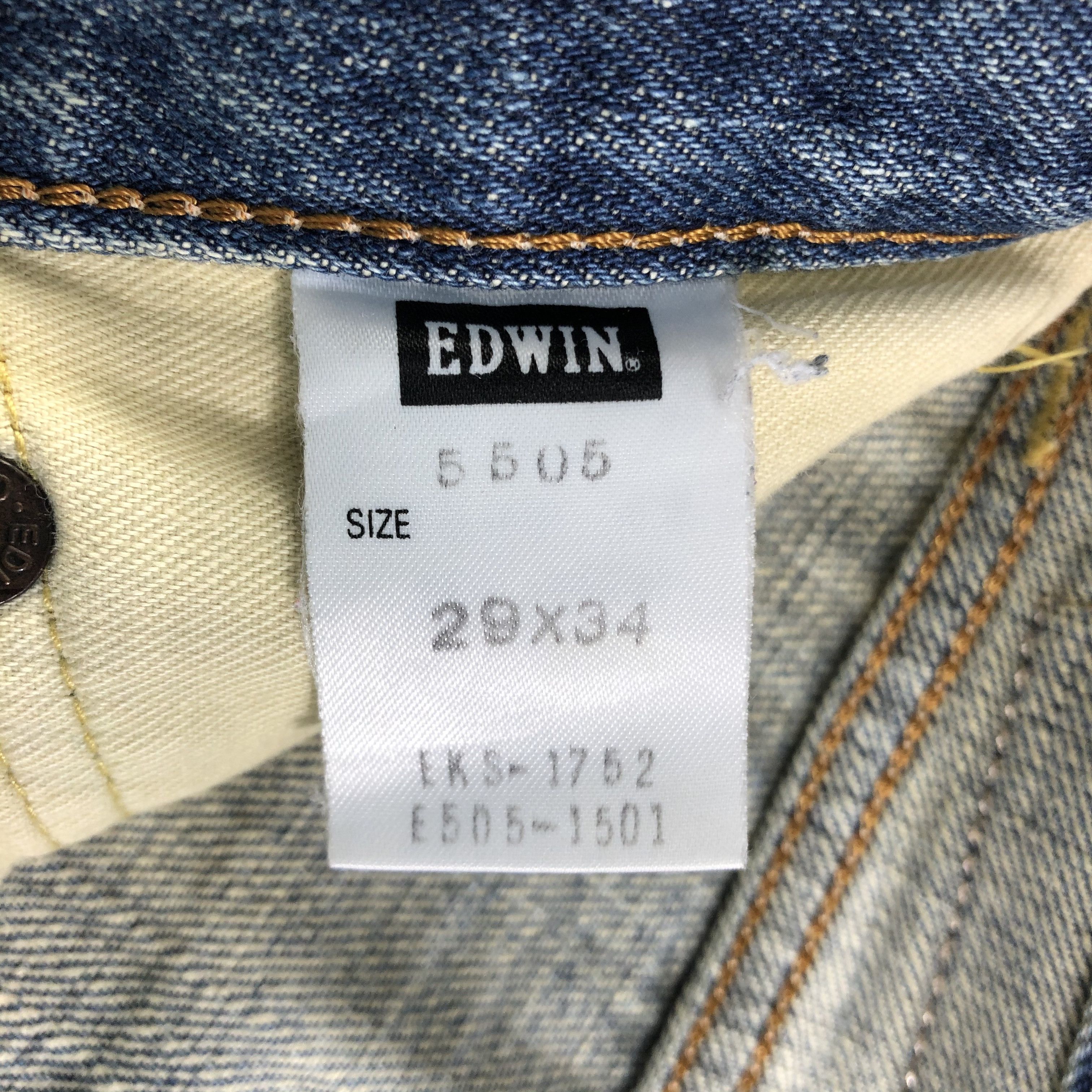 Edwin Vintage Blue Wash Edwin 505 Selvedge Jeans-JM3679 Size US 31 - 9 Thumbnail